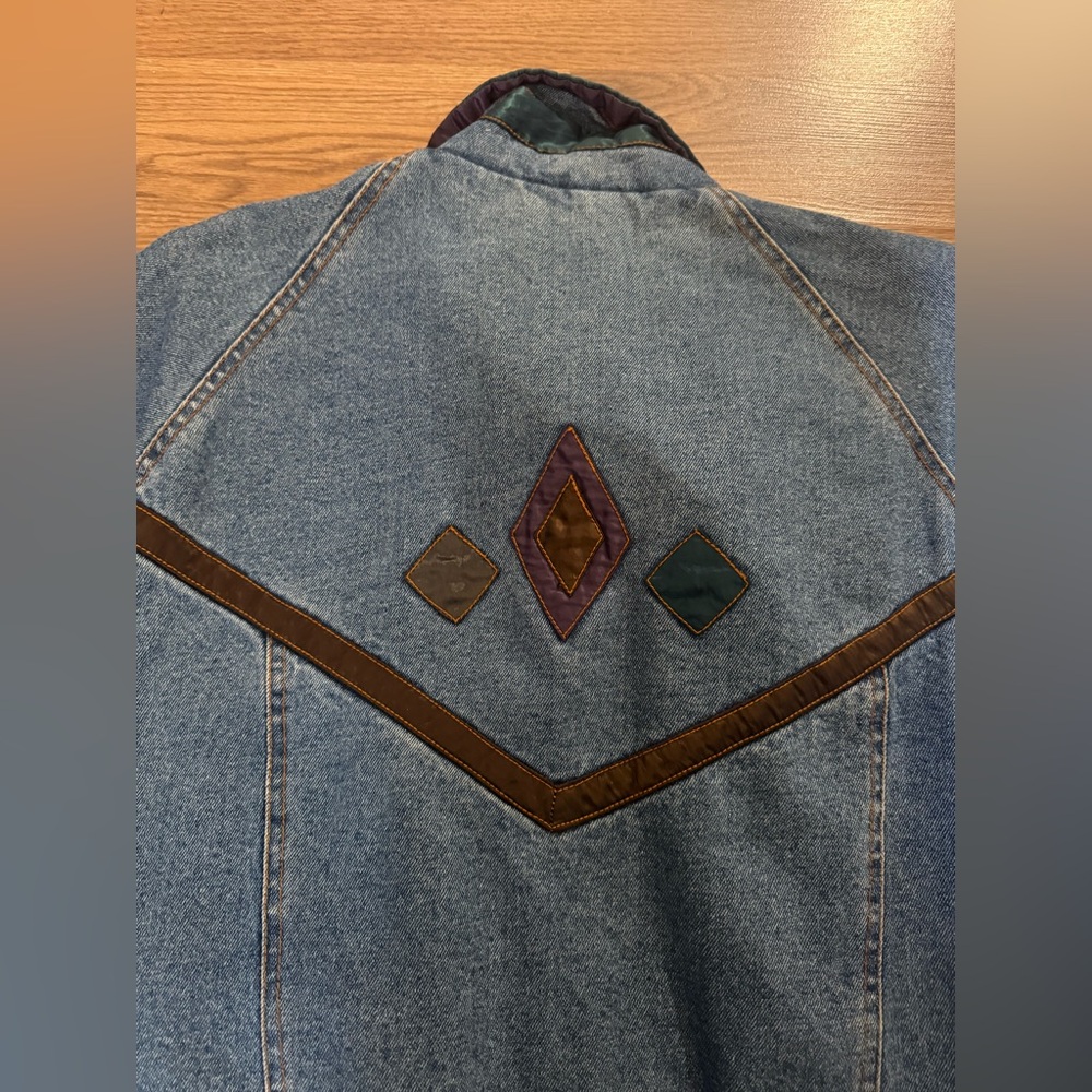 Vintage Current Seen denim patchwork jacket featu… - image 4